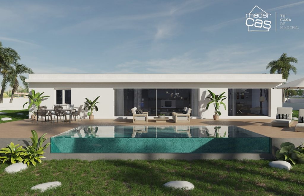 Casa mixta tipo cubo 155 m2